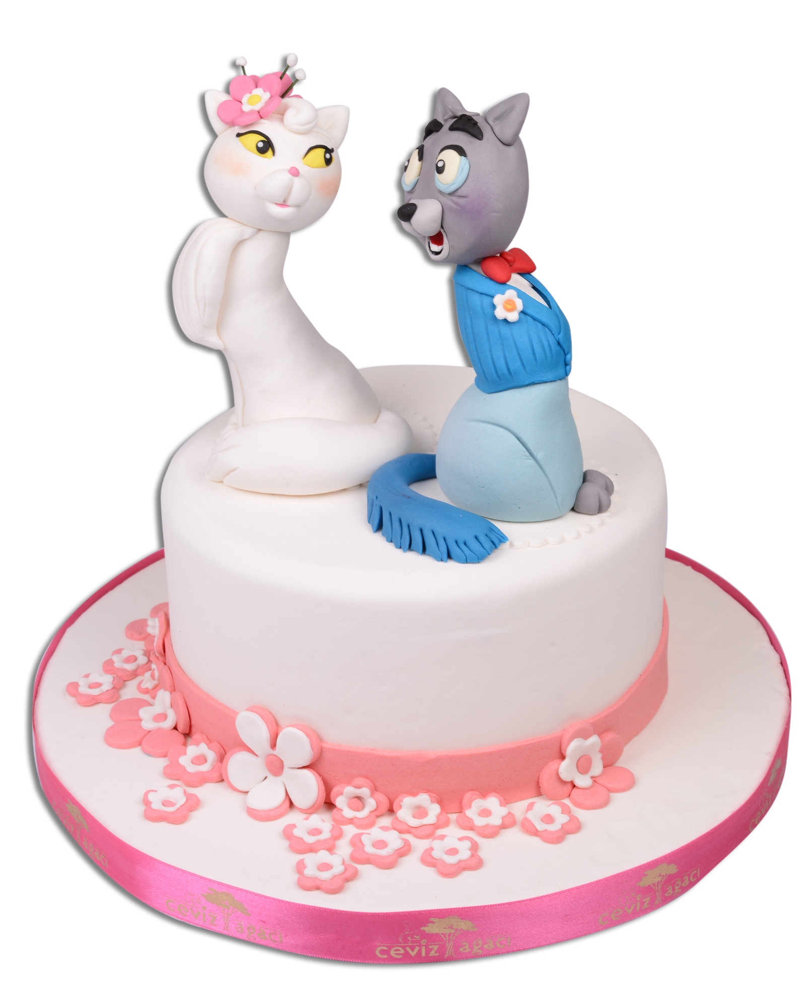 Aşık Kedi Doğum Günü Pastası  3