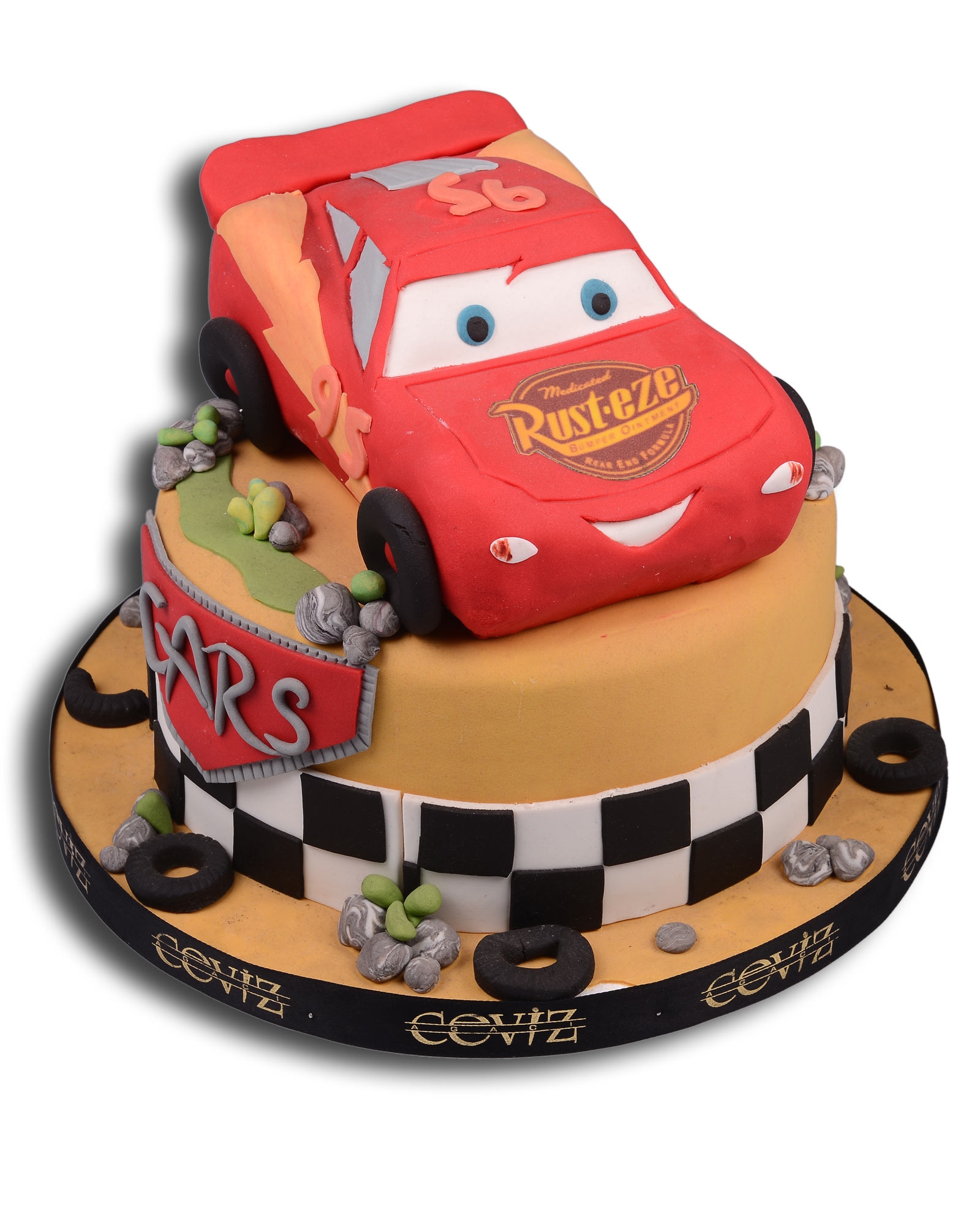 Cars Şimşek McQueen Doğum Günü Pastası  0