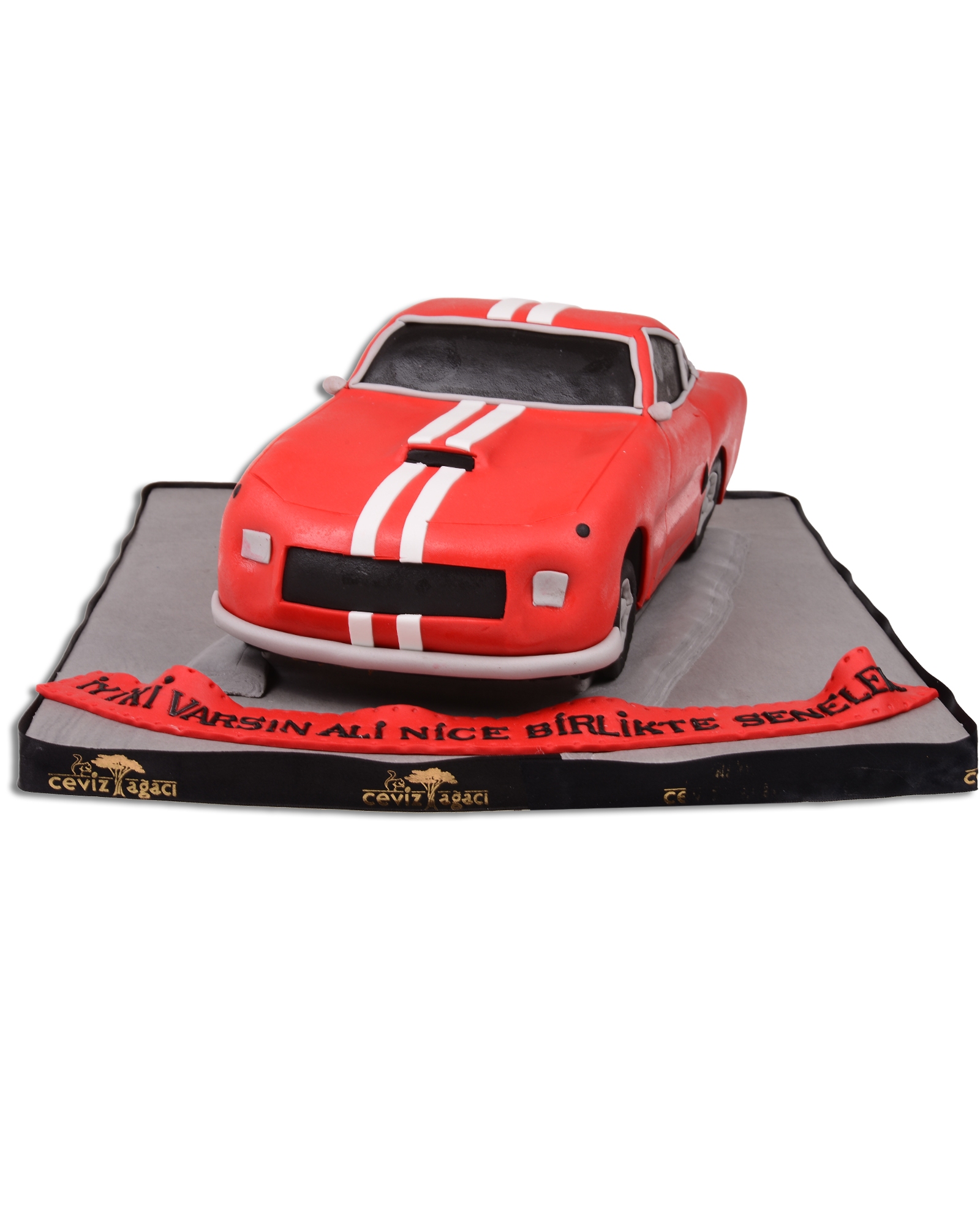 Kırmızı Araba Doğum Günü Pastası  2