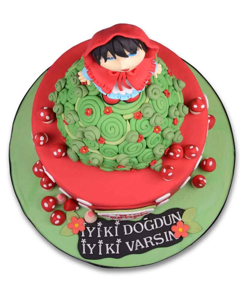 Kırmızı Başlıklı Kız Doğum Günü Pastası  3