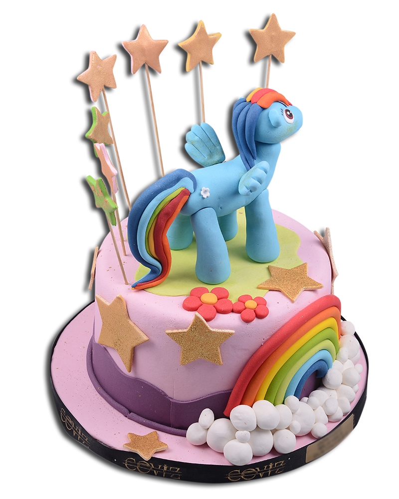 Mavi Pony Doğum Günü Pastası  2