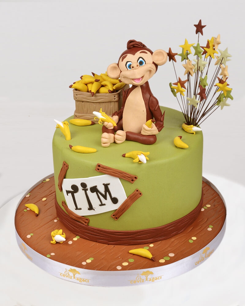 Maymun Tim Doğum Günü Pastası  0