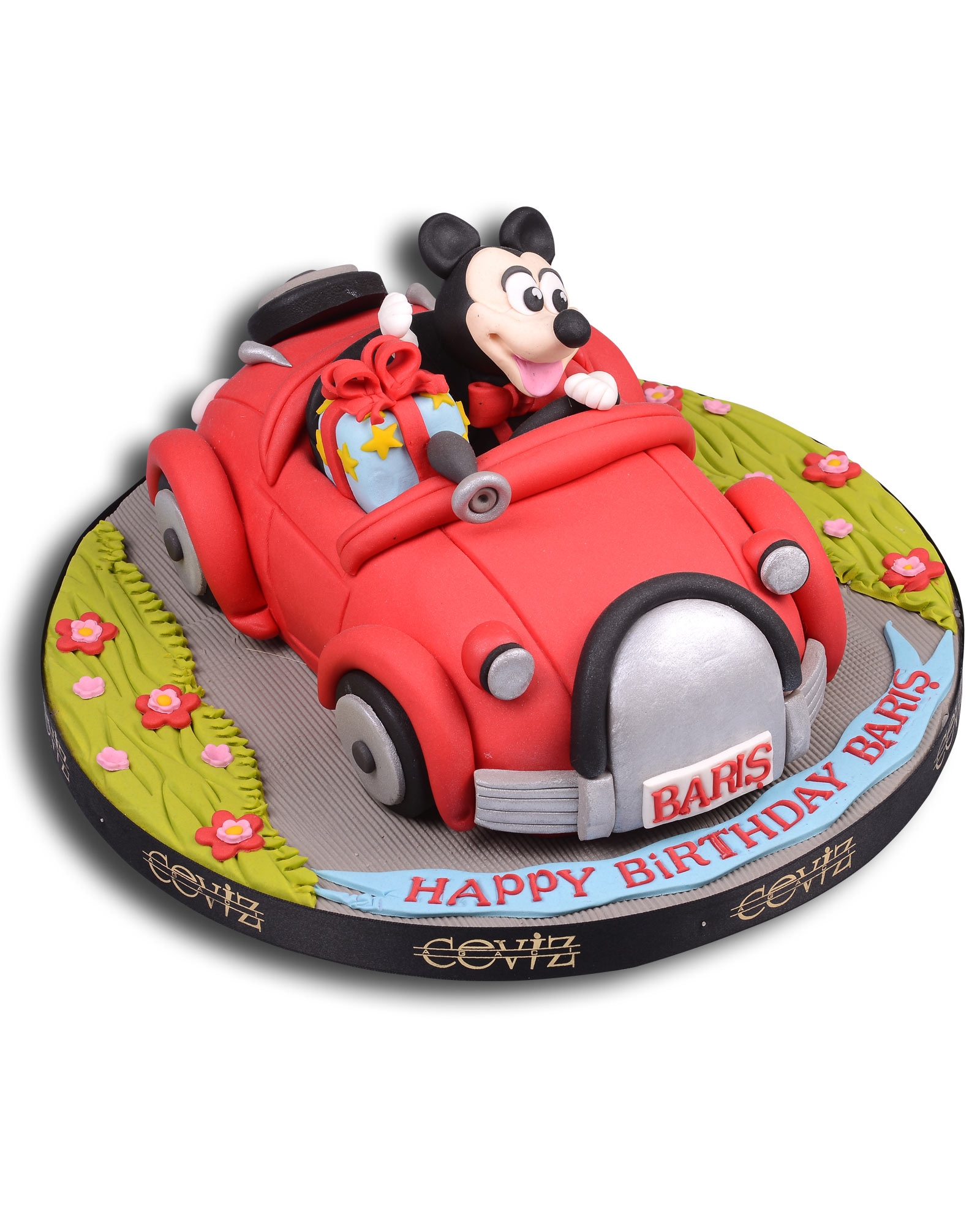Mickey Araba Doğum Günü Pastası  0
