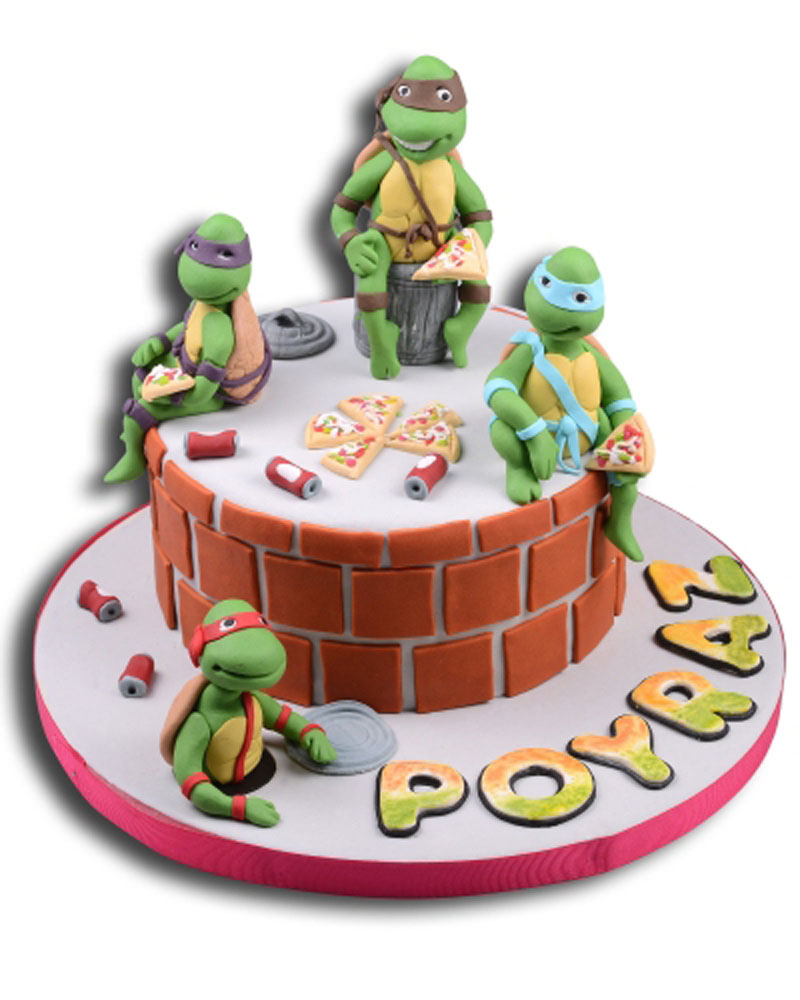 Ninja Kaplumbağa Doğum Günü Pastası