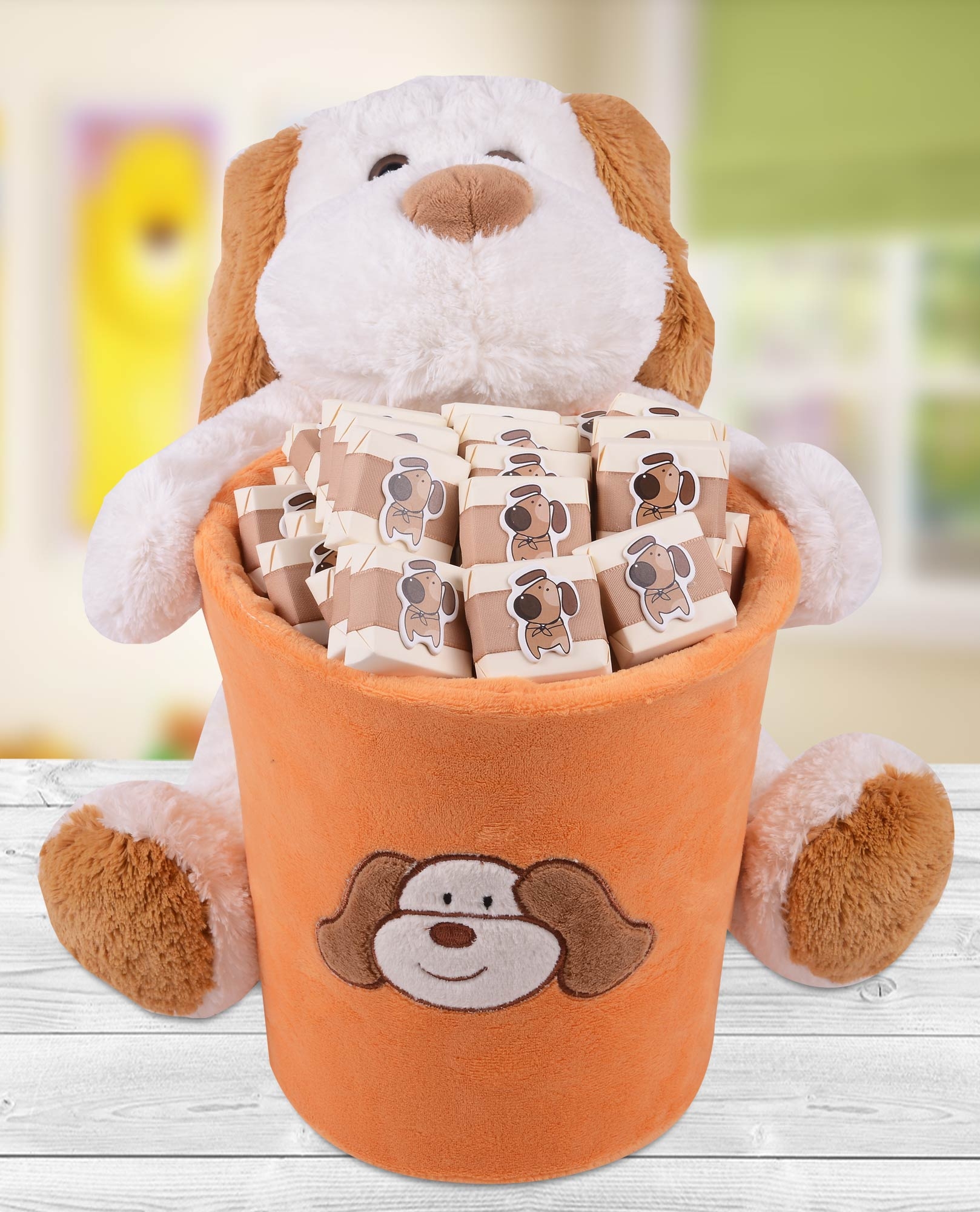 Peluş Köpek Figürlü Bebek Çikolatası