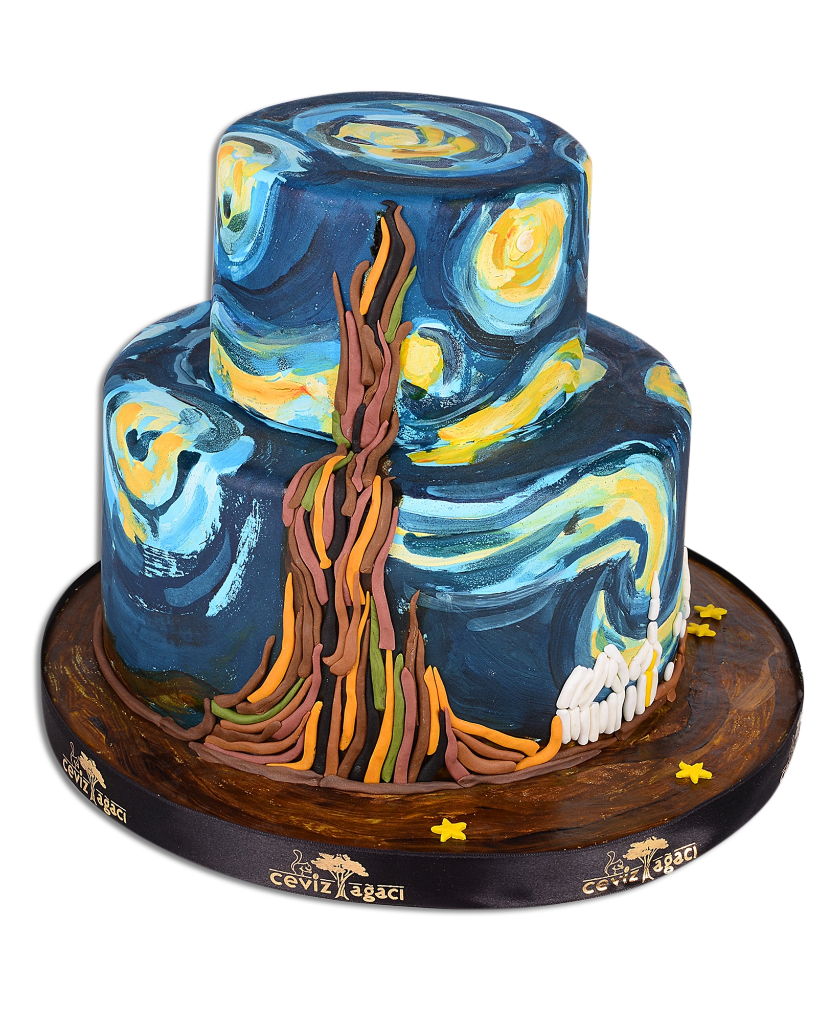 Yıldızlı Geceler Portre Doğum Günü Pastası