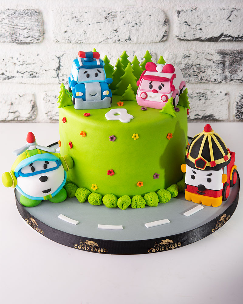 Robocar Poli Doğum Günü Pastası