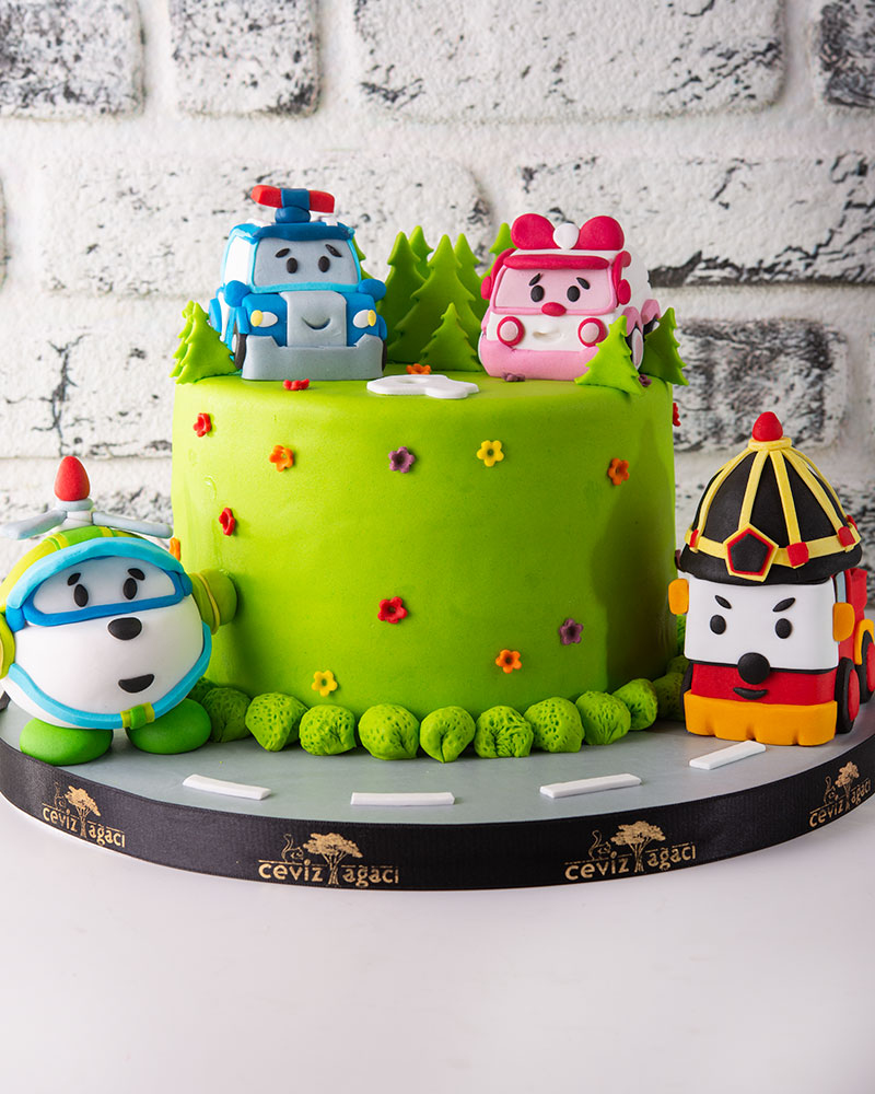 Robocar Poli Doğum Günü Pastası  1