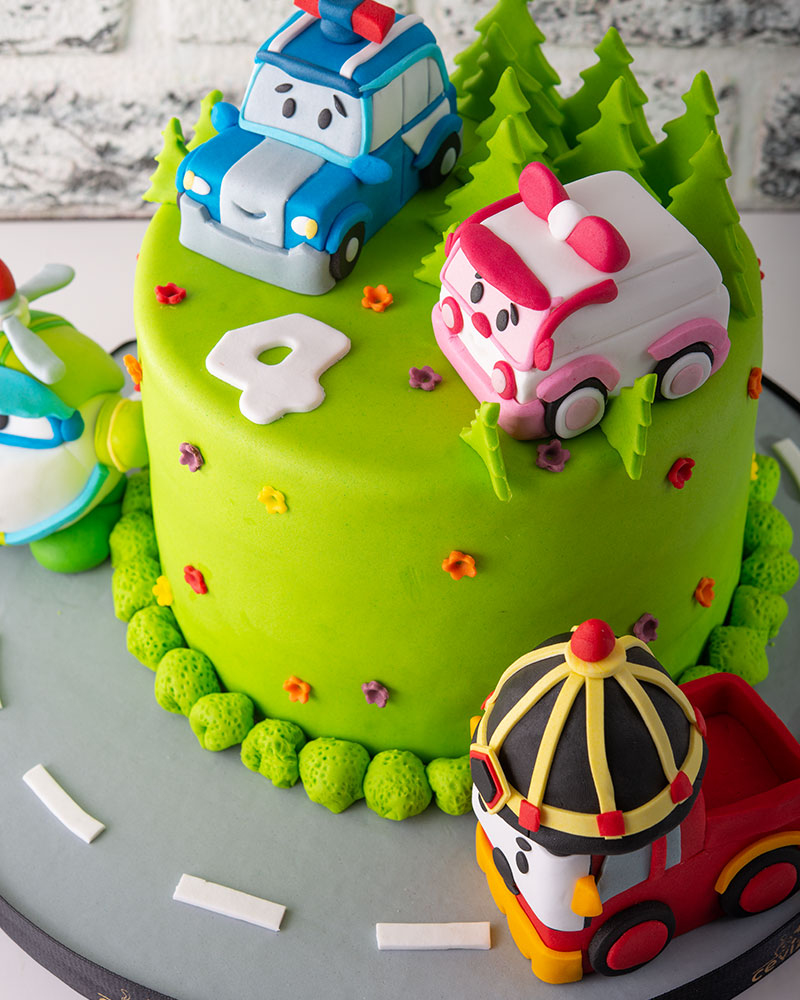 Robocar Poli Doğum Günü Pastası  3