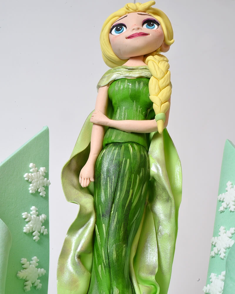 Su Yeşili Elsa Doğum Günü Pastası  1
