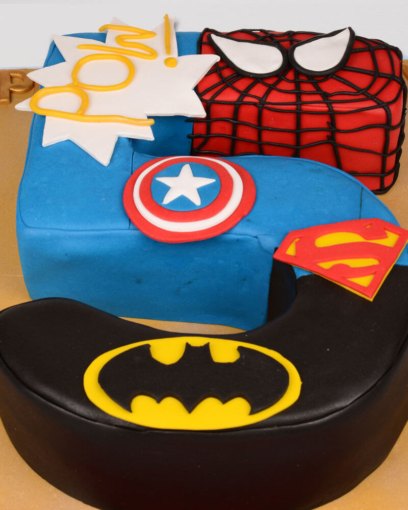 Süper Kahramanlar Doğum Günü Pastası  2