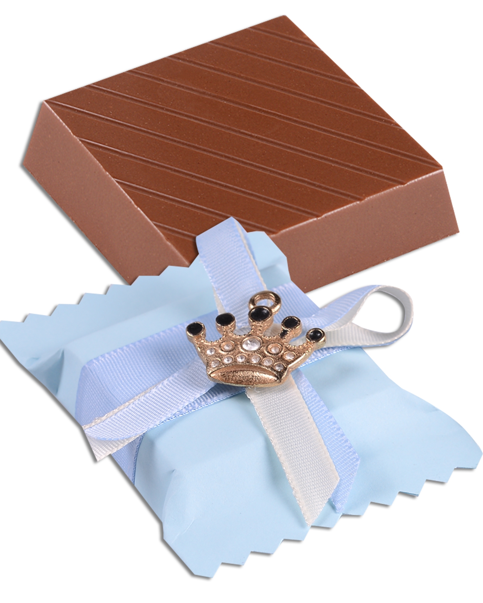 Taçlı Erkek Bebek Çikolatası  1