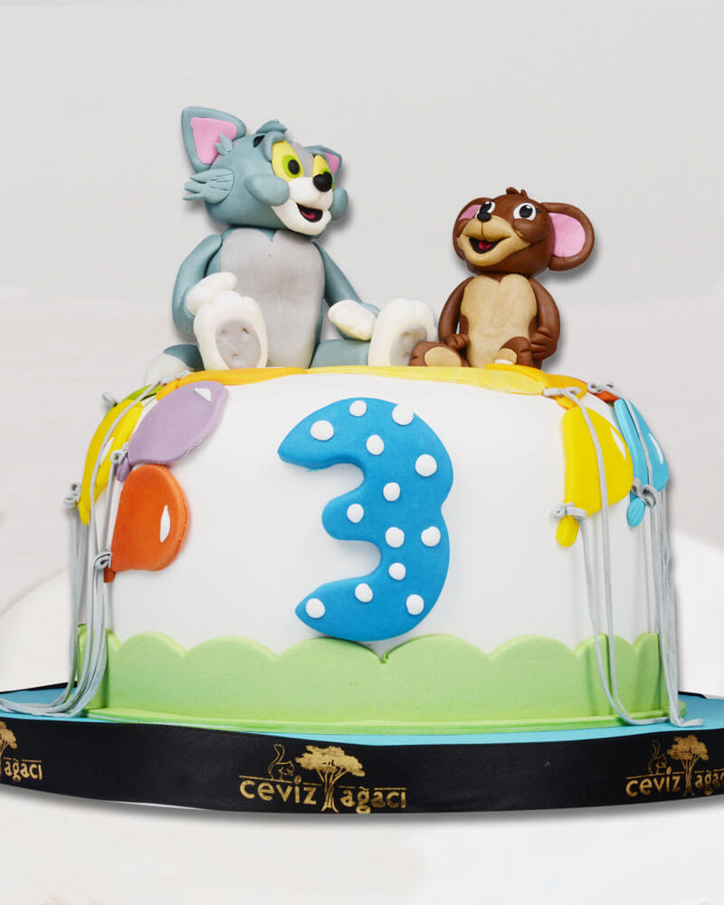 Tom ve Jerry Maceraları Doğum Günü Pastası  1