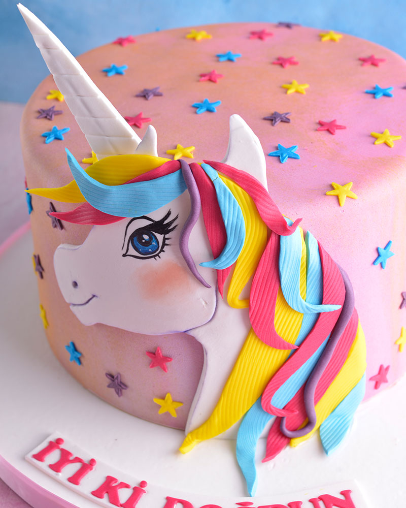 Unicorn Doğum Günü Pastası  2
