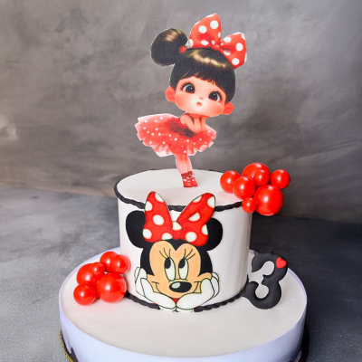 Balerin Ve Minnie Doğum Günü Pastası