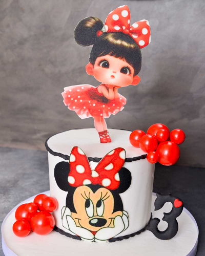 Balerin Ve Minnie Doğum Günü Pastası