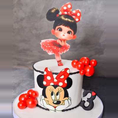 Balerin Ve Minnie Doğum Günü Pastası