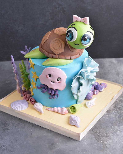 Kaplumbağa Doğum Günü Pastası
