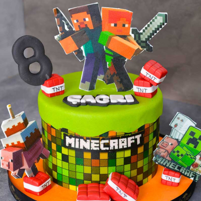 Minecraft Doğum Günü Pastası