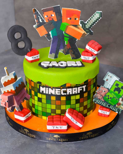 Minecraft Doğum Günü Pastası