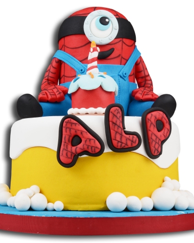 Minnion Spiderman Doğum Günü Pastası