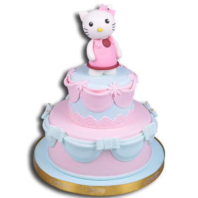 Sevimli Hello Kitty Doğum Günü Pastası 