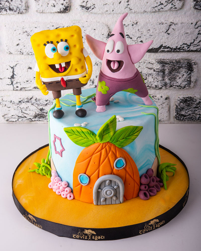 Sünger Bob ve Patrick Doğum Günü Pastası