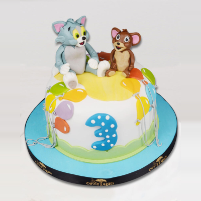 Tom ve Jerry Maceraları Doğum Günü Pastası